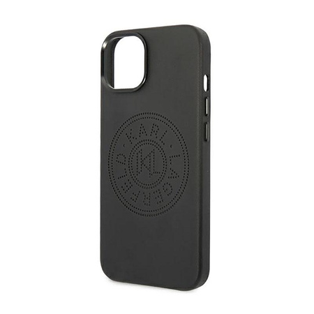 Karl Lagerfeld Leather Perforated Logo Case - Étui pour iPhone 14 Plus (noir)