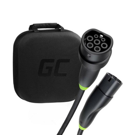 Green Cell - GC Snap Type 2 EV charging cable 22 kW 5 m for Tesla Model 3 / S / X / Y, VW ID.3, ID.4, Kia EV6, Audi E-Tron, Fiat 500e