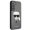 Karl Lagerfeld Saffiano Ikonik Karl`s Head - Samsung Galaxy S22+ Tasche (silber)