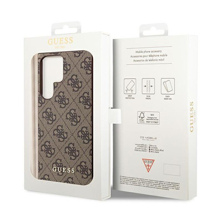 Collection Guess 4G Charms - Étui Samsung Galaxy S24 Ultra (marron)