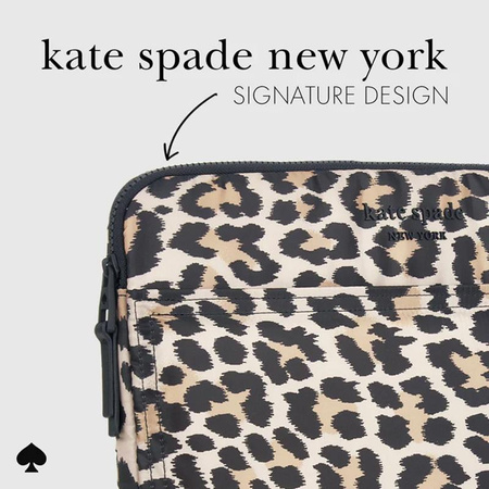 Kate Spade New York Puffer Sleeve - obal na MacBook Pro 14" / Notebook 14" (klasický leopardí)