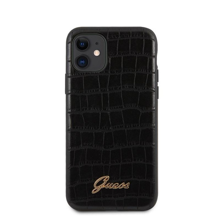 Guess Croco Case - iPhone 11 Case (Black)