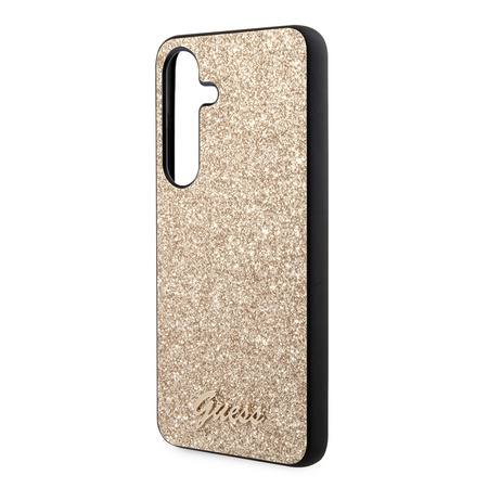 Guess Glitter Flakes Metal Logo Case - Etui Samsung Galaxy S24 (złoty)