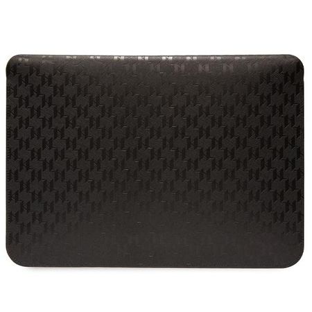 Karl Lagerfeld NFT Saffiano Monogram Iconic Karl Sleeve - 14" Notebook Case (Black)