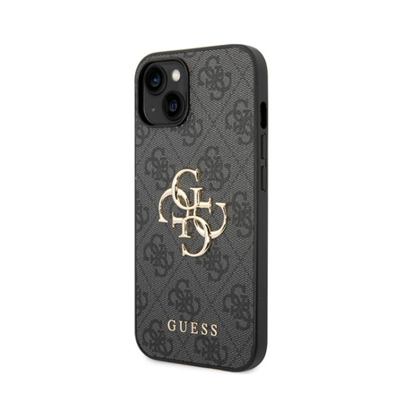 Guess 4G Big Metal Logo - Coque iPhone 15 (gris)