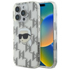 Karl Lagerfeld IML Karl Head Galvanisiert - iPhone 16 Pro Max Hülle (Transparent)