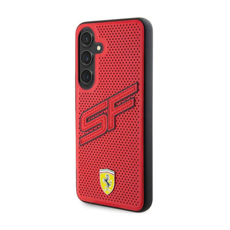 Ferrari Big SF Perforované - pouzdro pro Samsung Galaxy S24+ (červené)