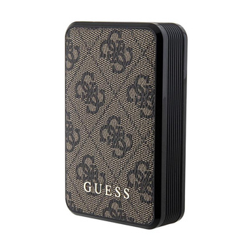Guess 4G Leather Metal Logo - Power Bank 10000 mAh 18W (braun)
