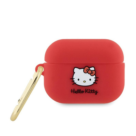 Hello Kitty Silikonová 3D hlava kočičky - pouzdro pro AirPods Pro 2 (fuchsiová)