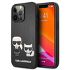 Karl Lagerfeld PU-Leder mit Karl & Choupette-Prägung - iPhone 13 Pro Max Tasche (schwarz)