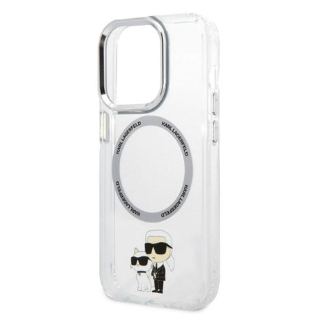 Karl Lagerfeld IML NFT Karl & Choupette Magsafe - pouzdro pro iPhone 14 Pro Max (průhledné)