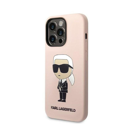 Karl Lagerfeld Silikon NFT Ikonik - iPhone 14 Pro Tasche (rosa)