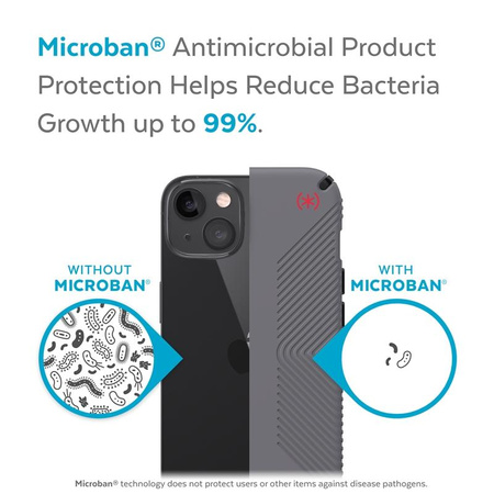 Speck Presidio2 Grip - Étui antidérapant pour iPhone 13 (Gris graphite/Noir)