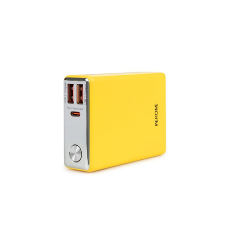 WEKOME WP-27 Tint Series - Power banka 10000 mAh Super rychlé nabíjení USB-C PD 20W + 2x USB-A QC3.0 22,5W (žlutá)