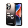 Karl Lagerfeld Gradient Ikonik Karl & Choupette - Coque iPhone 14 Pro (noir)