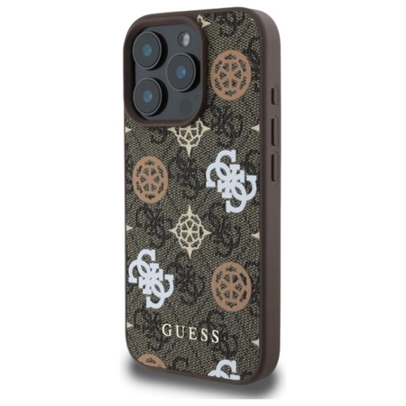 Guess Peony On 4G Background MagSafe - iPhone 16 Pro Max Case (brown)