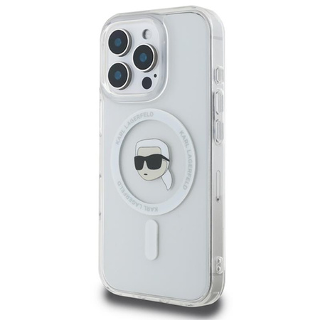 Karl Lagerfeld IML Metal Karl Head MagSafe - iPhone 16 Pro Max Case (white)
