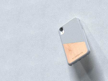 Nordic Elements Original Hel - Dřevěné pouzdro pro iPhone XR (světle šedé)