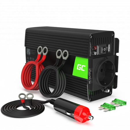 Green Cell - Convertisseur de tension Onduleur 24V à 230V 300W/600W Onde sinusoïdale pure