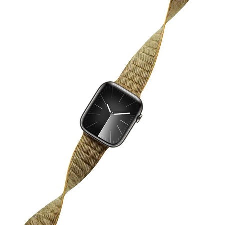 Crong Melange - Magnetický řemínek pro Apple Watch 38/40/41/42 mm (žlutá melanž)