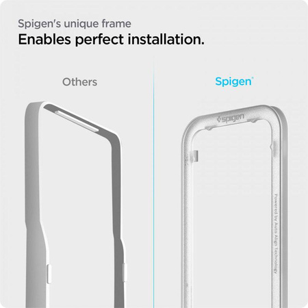 Spigen Alm Glass FC 2-Pack - Verre trempé pour iPhone 16e / iPhone 14 / iPhone 13 / iPhone 13 Pro 2 pcs (Black frame)