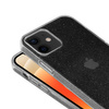 Crong Glitter Case - Etui iPhone 12 / iPhone 12 Pro (przezroczysty/srebrny)