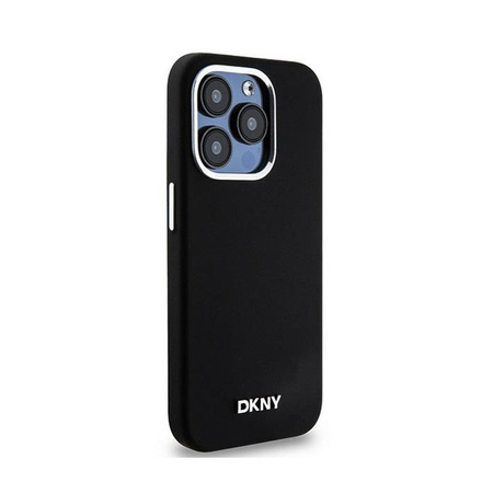 DKNY Liquid Silicone Small Metal Logo MagSafe - iPhone 14 Pro tok (fekete)