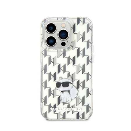 Karl Lagerfeld Monogram Choupette - Coque iPhone 15 Pro (Transparent)