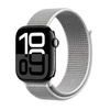 Crong Nylon - Sportarmband für Apple Watch 44/45/46/49 mm (Silber Grau)