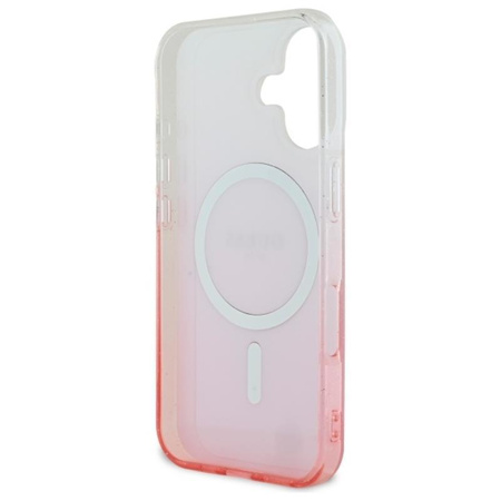 Guess IML Glitter Gradient MagSafe - Coque iPhone 16 (rose)