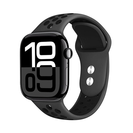 Crong Duo Sport - Armband für Apple Watch 38/40/41/42 mm (grau/schwarz)