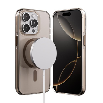 Crong Clear MAG Pro - étui MagSafe pour iPhone 15 Pro (désert)