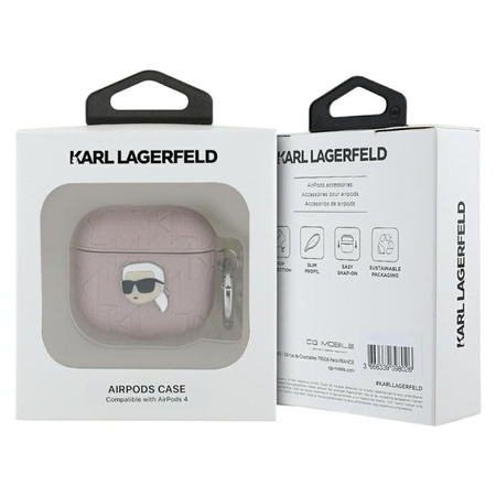 Karl Lagerfeld Monogram Karl Head - Étui AirPods 4 (rose)