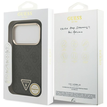 ETUI DO IPHONE 17 PRO do MAGSAFE GUESS ORYGINALNE CZARNE ELEGANCKIE