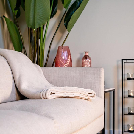 Koc flanelowy 200x150cm (biały)