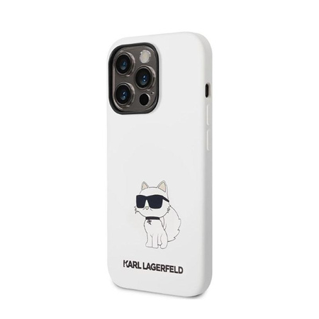 Karl Lagerfeld Silicone NFT Choupette - pouzdro pro iPhone 14 Pro Max (bílé)