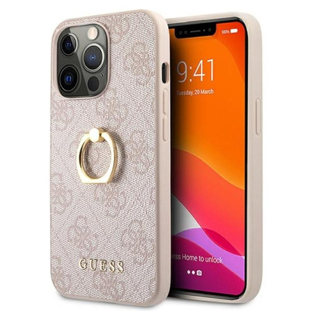 Pouzdro Guess 4G Ring Case - pouzdro pro iPhone 13 Pro Max (růžové)