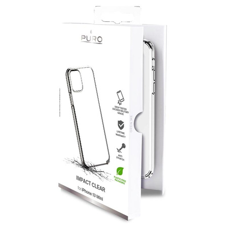 PURO Impact Clear - pouzdro pro iPhone 13 Mini (průhledné)