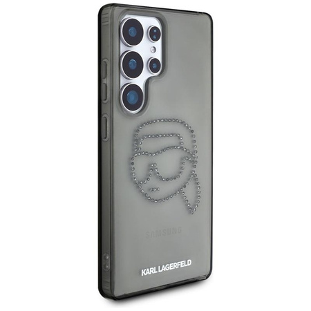 Karl Lagerfeld Rhinestones Karl Head Logo - Hülle für Samsung Galaxy S25 Ultra (Schwarz)