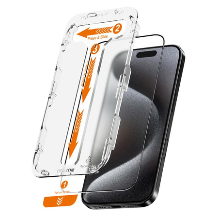 Crong EasyShield 2-Pack - Verre trempé pour iPhone 16 Pro (2 pièces)