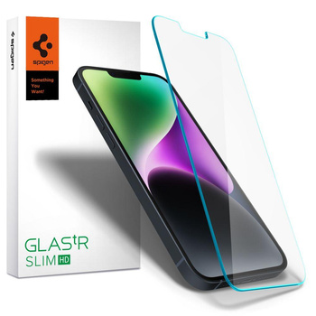 Spigen Glas.TR Slim – Glass for Apple iPhone 16e / iPhone 14 / iPhone 13 / iPhone 13 Pro