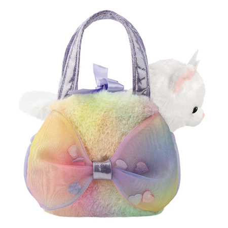 Fancy Pals – Big Bow Princess Cat Plush Toy with Silver Crown in a Colorful Bag 20 cm Eco-Friendly