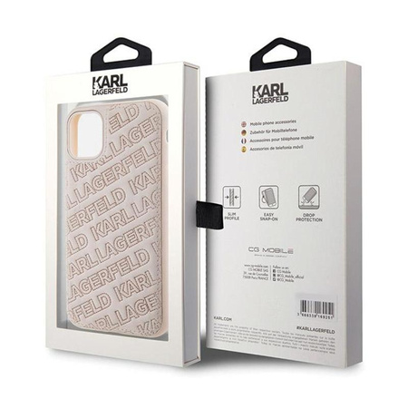 Karl Lagerfeld Gestepptes K-Muster - iPhone 11 Tasche (rosa)