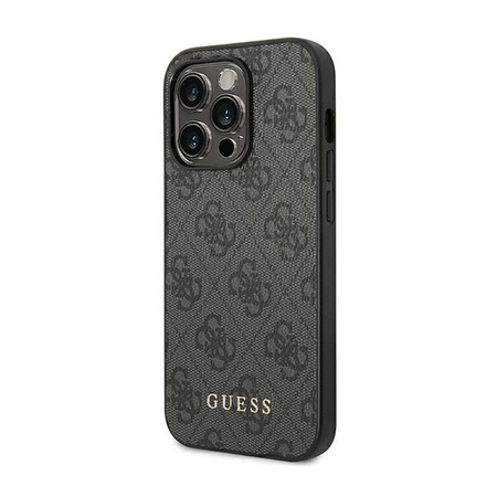 Guess 4G Metal Gold Logo - iPhone 14 Pro Case (gray)