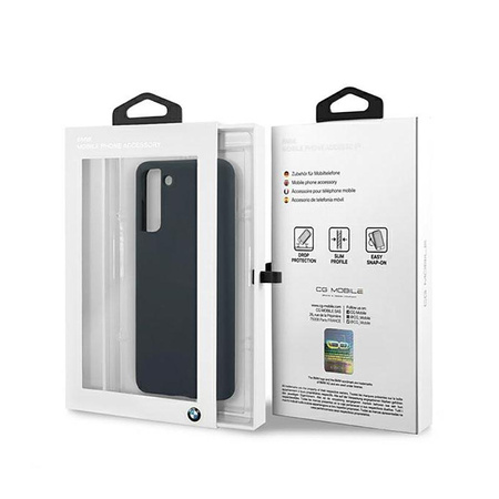 BMW Silicone Signature Logo - pouzdro pro Samsung Galaxy S21+ (Navy Blue)