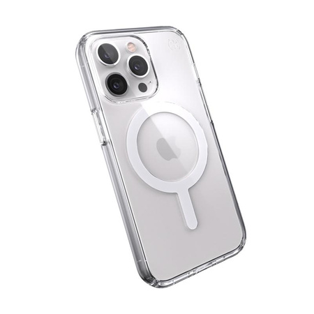Speck Presidio Perfect-Clear + MagSafe - iPhone 13 Pro Tasche mit MICROBAN-Beschichtung (Klar)