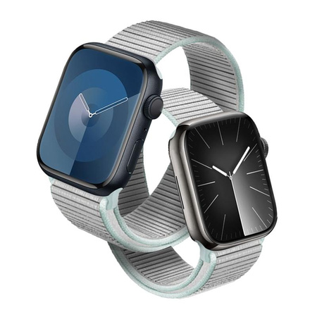 Crong Nylon - Sportovní řemínek pro Apple Watch 38/40/41/42 mm (Pastelově šedý)