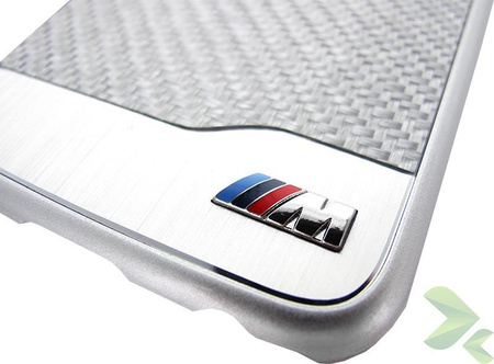 Tvrdé pouzdro BMW M Edition Carbon & Aluminium - pouzdro pro Samsung Galaxy S6 (stříbrné)