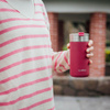 Quokka Boost Coffee Tumbler - Edelstahl-Thermobecher mit Brühvorrichtung 400 ml (Maroon)