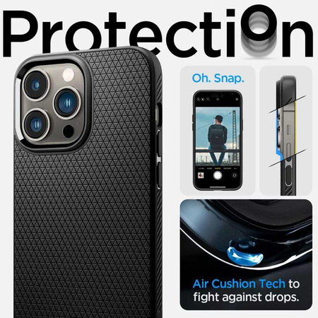 Spigen Liquid Air - Etui do iPhone 14 Pro Max (Czarny)